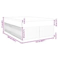thumbnail image 4 of vidaXL Lit à Sommier avec Matelas Tissu Gris Foncé Grand, 4 of 5