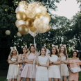 thumbnail image 3 of 60 Pack Gold Balloons + Gold Confetti Balloons w/Ribbon | Balloons Gold | Gold B, 3 of 5