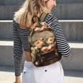 thumbnail image 6 of Picia Vintage Peonies Rustic Charm Printed Canvas Daypack - Stylish and Durable Vintage Compact Backpack - Class, Work, Travel, or Laptop Bookbag,Organized Compartments-Small, 6 of 6