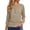 Khaki, variant on XuJwPNcy 3/4 Length Sleeve Womens Tops Casual V-Neck Button Blouse Ladies Eyelet Top Spring Summer Fashion Outfit