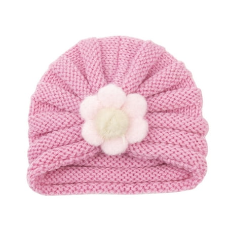 

EHTMSAK Children Bow Beanie Infant Baby Toddler Knitted Cap Winter Ski Hat for Girl Boy Pink 6M-3Y One size