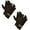 Brown 2 Pairs, variant on Unisex Fleece Lined Adjustable Warm Winter Gloves (Black 2 Pairs)