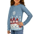 thumbnail image 4 of DISNIMO Christmas Snowman Shirts for Kids Girls Long Sleeve Tshirt Kids Shirts Girls Size 15-16 Cute Long Sleeve Not Crop Top for School Shirt Crew Neck Soft T Shirt Kids Tops, 4 of 7