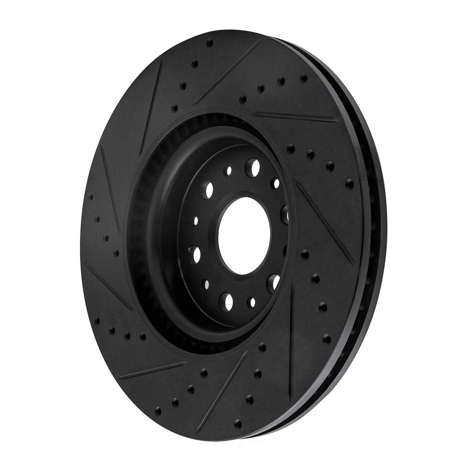 Dynamic Friction Company 633-46047R DFC Brake Rotor - Drilled And Slotted - Black