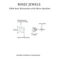 thumbnail image 5 of Rosec Jewels Moissanite Solitaire Stud Earrings 7 mm, Screw Back Earrings, 925 Sterling Silver, 5 of 6