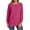 Hot Pink, variant on Women's Casual Crewneck Sweatshirts 2024 Spring Fall Clothes Loose Long Sleeve Lightweight Pullover Shirts Tops