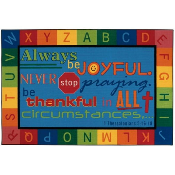 Carpets for Kids  Always Be Joyful Circletime Rug  6 ft. x 9 ft.