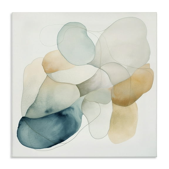 Stupell Industries Minimal Contemporary Watercolor Abstract Painting Wrapped Canvas Canvas Art Print Wall Art, 17 x 17