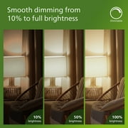 Philips Ultra Efficient LED 60-Watt A19 Light Bulb, Daylight, Clear, Dimmable, E26 Base (4-Pack)