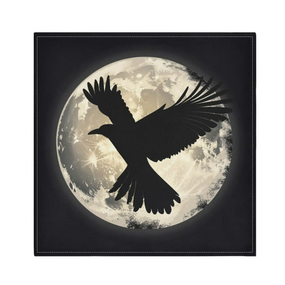 Satin Polyester Napkins - 20x20 InchSingle-Sided Printed Napkins, 1-Piece/4-Piece/6-Piece Set, DIY Personalized Table Setting，A Flying Bird