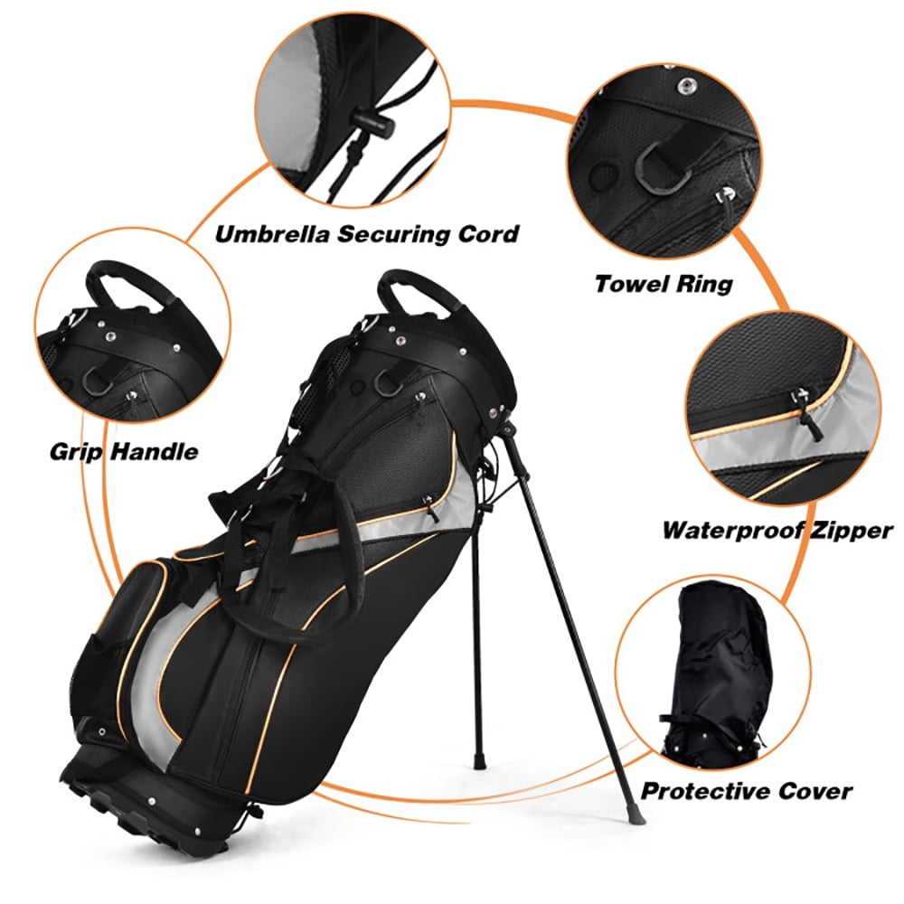 Resenkos Golf Carry Bag,Golf Stand Bag,9 Inch Golf Stand Bag Divider Carry Pockets Storage