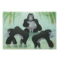 thumbnail image 1 of Gorilla Cutting Board, Design of Chunky Woodland Creatures in the Forest, Decorative Tempered Glass Cutting and Serving Board, in 3 Sizes, by Ambesonne, 1 of 2