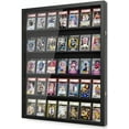 thumbnail image 4 of Card Display Case, 35 Graded Sports Display Frame with UV Protection Clear View Lockable for Football Baseball Basketball Hockey Comic Trading Cards,Black, 4 of 8