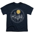 thumbnail image 2 of Harry Potter Hogwarts Full Moon Line Art Kids T Shirt (Small) for Youth Toddler Boys and Girls, Navy, 2 of 5