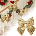 thumbnail image 7 of Xingjin Glitter Bow Ornaments, Christmas Tree Bows With Hollow-Out Design, Holiday Wreath Accent For Xmas Tree And Party Decor, 7 of 7