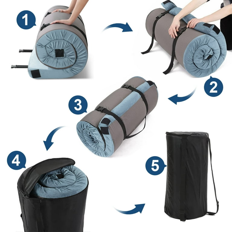 Invoker Inch Memory Foam Camping Mattress Pad, CertiPUR-US