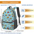 thumbnail image 3 of Excavator and Concrete Mixer Blue 17" School Backpacks for Teens,Waterproof Oxford Fabric,S-Shape Padded Straps for School,Travel,Hiking,Camping, 3 of 6