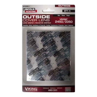 Lincoln Electric KP2898-1 Viking 750S/2450/3350 Series Outside Cover Lens, 5 pack