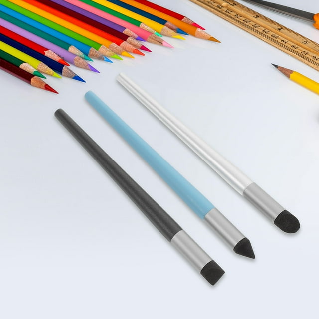 FONDOTIN 3Pcs Assorted Color Oil Pastels Blending Pens with Soft Sponge Tips for Detailed Painting Work