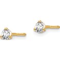 thumbnail image 2 of 14K Yellow Gold Lab Grown Diamond 1/5Ctw Vs/Si, D E F, 3 Prg Screwbk Earrings Made In United States em1007s-020-ld, 2 of 5