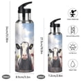 thumbnail image 2 of Cows Sky Sports Water Bottle with Straw Lid Insulated Stainless Steel Leak Proof BPA Free Thermal Mug with Handle for Gym Yoga Cycling Camping, 2 of 8