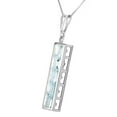 thumbnail image 2 of Galaxy Gold 14K White Gold 2.25 Carat Aquamarine Pendant Necklace - March Birthstone - Courage & Clarity - 16" to 24" - Fine Jewelry for Women, 2 of 3