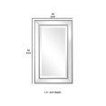 thumbnail image 5 of Benjara BM239359 Miroir Mural Rectangulaire 32 Pouces avec Design Perlé&44; Argent, 5 of 5