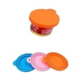 thumbnail image 3 of 3 tapas universales de silicona para latas de comida para mascotas, se adaptan a la mayoría de latas para perros y gatos, sin BPA (naranja), 3 of 5