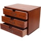 thumbnail image 5 of Organizador de escritorio tipo cajón de 3 niveles, caja de almacenamiento de artículos diversos, cajón pequeño de madera para joyas, baratijas y artículos de papelería., 5 of 8