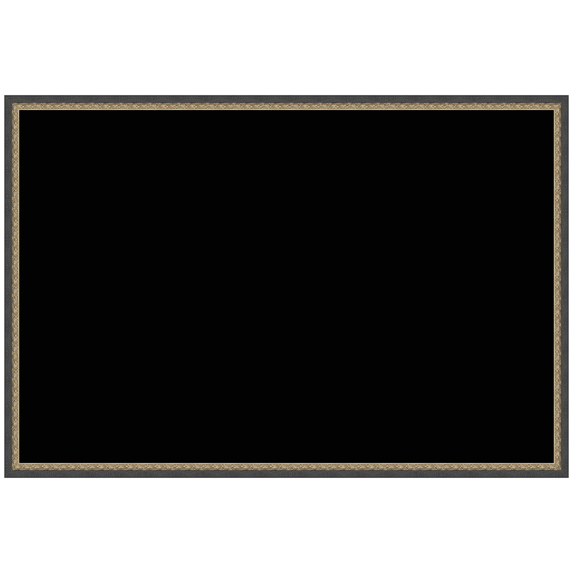 Kate and Laurel Framed Fabric Pinboard 37 x 25,  Printed Linen Decorative Bulletin Board for Use as a Vision Board or Wall Organization, Matinee Black Bronze Frame
