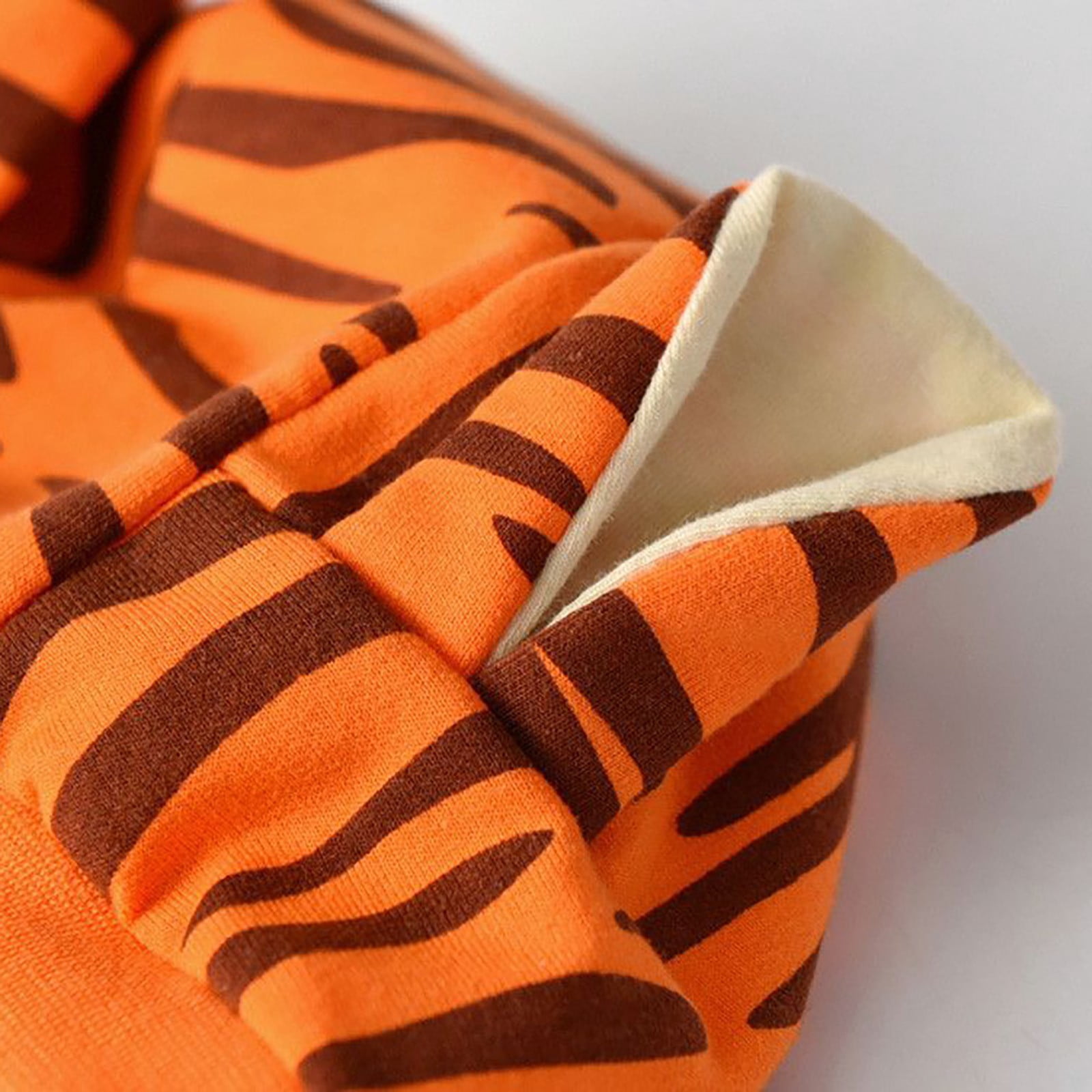 Ruyang Baby Boys Girls Halloween Tiger Outfit Cute Animals Jumpsuit Long Sleeve Zip Up Hooded Onesie Warm Cotton Bodysuit