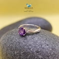 thumbnail image 1 of Amethyst / Natural Gemstones / Sterling Silver 925 Ring / Rhodium plated / Nickel-Free / MadDuckJewels RG1536AM / Thailand Jewelry, 1 of 5