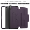 thumbnail image 3 of Designed for iPad 10th Gen 2022 / iPad (A16) 11th Gen 2025 with Strong Magnetic Cover/Pencil Holder/Multi-Angle Stand/Card Slot, Stylish Shockproof Protective PU Leather Cover, Purple, 3 of 8