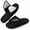 Black, variant on BERANMEY Adjustable Strap Slippers for Women Men Slip on Cozy Open Toe Womens Slippers Indoor Memory Foam Insole House Slippers Socks Cozy Fuzzy House Shoes Indoor/Outdoor