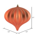 thumbnail image 3 of Vickerman 5.7" x 5.5" Coral Matte Onion Christmas Ornament, UV treated, Set of 3, 3 of 7