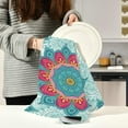 thumbnail image 6 of SKYSONIC Mandala Kitchen Dish Towel Set of 4, Soft Drying Cloth Tea Bar Towels, 28 x 18 Inch, 6 of 7