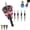 Red, variant on Two-Flute Counterbore with Depth Stop, 4PCS Countersink Drill Bit Set – Adjustable Depth Stop Collar, Tapered Head Counter-Bore, Hex Shank for Wood, MDF, Particleboard, Precise Depth Control (Blue)