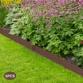 thumbnail image 3 of Metal Landscape Edging 5PCS Steel Lawn Border Edging 3"x 39" Outdoor Yard Barrier, 3 of 7