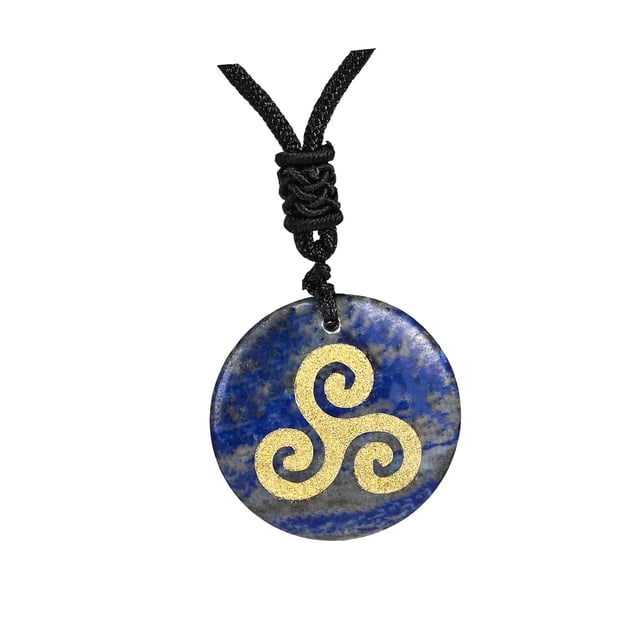 Collar con colgante de piedra para decorar tu compromiso, San Valentín o aniversario. Azul