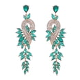 thumbnail image 1 of Pendientes de diseño de moda de aleación de diamantes con hojas geométricas de diamantes de colores pendientes femeninos, 1 of 6