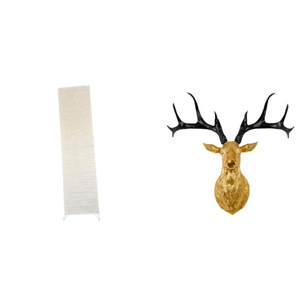 Pantalla de lámpara de pie,Lámpara de estudio minimalista con pantalla,Cubierta de luz Iluminación creativa para el dormitorio,Estatua de cabeza de ciervo,Decoración de pared con cabeza de