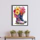 thumbnail image 4 of Pintura de diamante 5D DIY Taladro redondo completo Botas florales Decoración del hogar (HQ310) Hugtrwg Para estrenar, 4 of 9