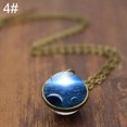 thumbnail image 2 of Collier Boule de Verre Double Face Simple Univers Collier Planète Pendentif Collier, 2 of 10