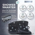 thumbnail image 2 of Avilana Silicone Body Scrubber Enhanced with Silver Infused Technology  For Superior Cleanliness-Shower Brush (Body and Face Combo-Gray), 2 of 8