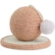 thumbnail image 1 of Rascador para gatos, Rascador para mesa garras con bolas de sisal, juguetes interactivos para gatos en sisal, con bola, redondo, robusto, molinillo bola redonda rosa, 1 of 5
