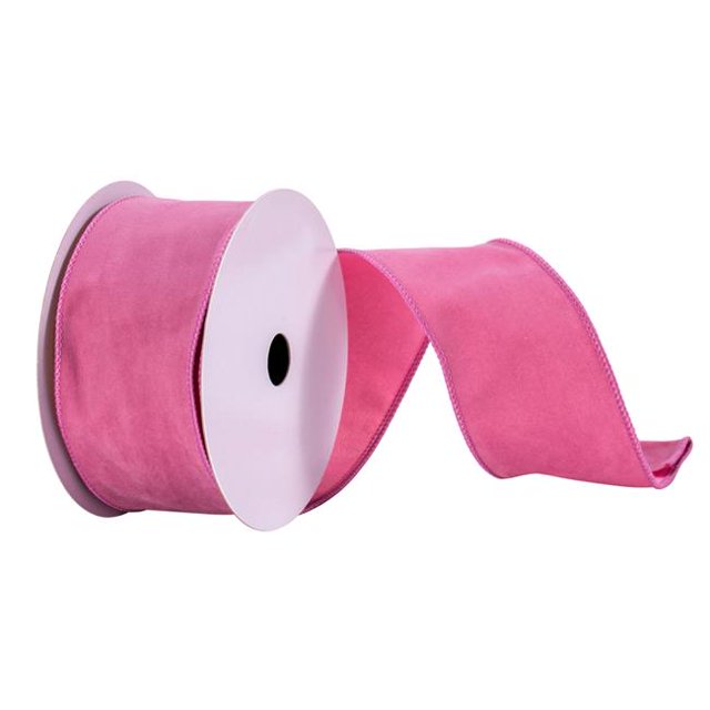 Vickerman Q214867 2.5 in. x 10 Yards Mauve Faux Suede Ribbon