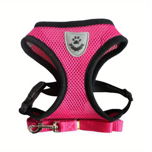Adjustable Dog Harness Vest Breathable Comfortable Pet Mesh Chest Strap Dog Walking Leash