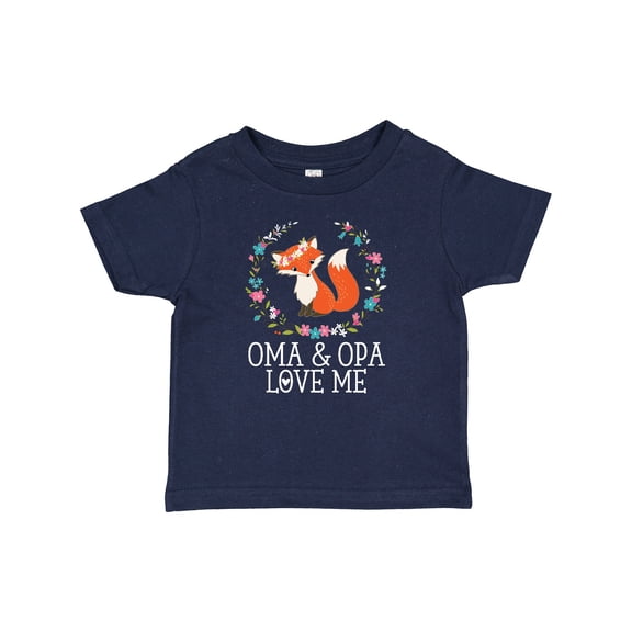 Inktastic Oma and Opa Love Me Girls Cute Fox Girls Baby T-Shirt