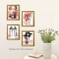 thumbnail image 6 of 4Pcs Makeup Canvas Wall Art Fashion Pictures Wall Decor Modern Woman Cosmetic Perfume High Heels Lipstick Painting Posters Beauty Room Decor for Bedroom Bathroom 8 x 10 Inch-Unframed, 6 of 7