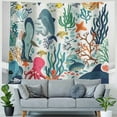 thumbnail image 4 of Orinice Dolphin Octopus Sea Life Tapestry Wall Hanging Unique Style for Living Room Bedroom Farmhouse Dorm Decor 40x30inch, 4 of 6